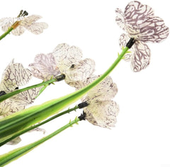 Artificial Outdoor Flowers Plastic Plants with 5 Stems Lifelike Fake Spring Grass for Garden Porch Yard Wedding Decoration(Yellow)