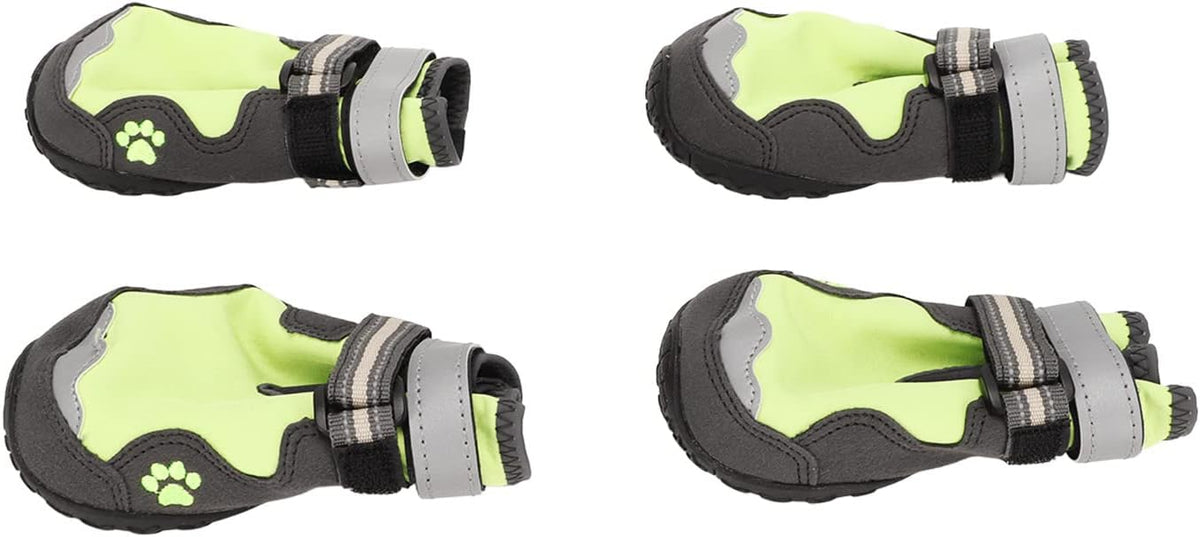 Adjustable Dog Boots with Reflective Stripes No Lip Sorse Walking Shoes, Puppy Shoes for Night Walks (8)