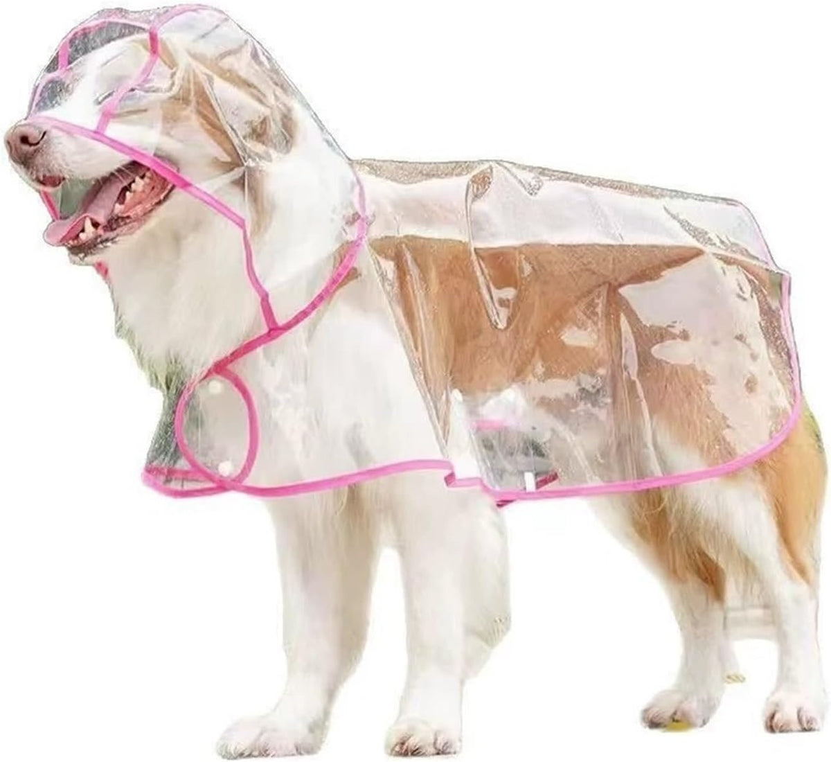 Dog Raincoat Windbreaker Rain/Water Rain Coat for Dogs Dog Rain Jacket Hooded Jackets Rain Coat for Dogs(Pink,6X-Large)