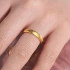 Gold Stackable Rings for Women Chunky Statement Rings Lymphatic Drainage Wellness Jewelry