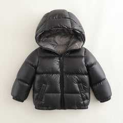marc & janie Boys Girls Long Sleeve Hooded Down Jacket Solid Zipper Outerwear Ultralight Warm Tops 213682