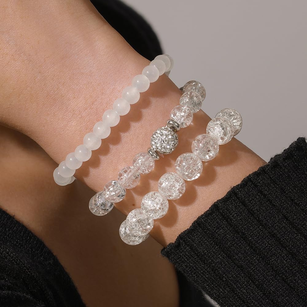 Beaded Bracelets for Women Stackable Gold Bracelet Stack Layered Beaded Bracelet Stack for Women Jewelry