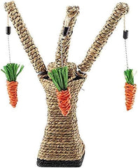 Cat Tree Tower Cat Tree Toy Cat Climbing Frame Cat Jumping Platform Using Sisal Rope with 3 Carrots for Cat Playing and Clawing Cat Condo