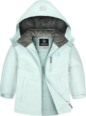 GEMYSE Kids Winter Jacket Waterproof Boys Girls Ski Jacket with Hood Windproof Warm Fall and Winter Outerwear