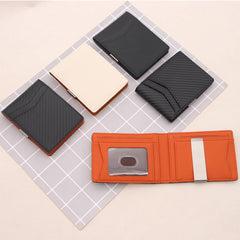 Minimalist Wallet for Men and Women - RFID Blocking Genuine Leather Slim Wallet with 12 Credit Card Slots, Money clip (Beige & Brown)