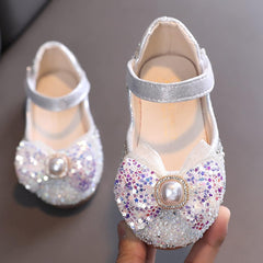 Wide Toddler Shoes Girls Children Shoes Fashion Flat Bottom Shoes with Diamond Single Shoe Kids Shoes