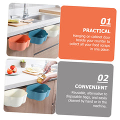 VALICLUD 3pcs Mini Hanging Trash Can for Kitchen Cabinet Door Odorless Garbage Bin Under Sink Sturdy Plastic Waste Container for Home Organization and Small Spaces
