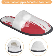 Flag Of Denmark House Slippers Plush Women Men Indoor Outdoor Home Shoes