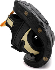 Boys Open Toe Sandals Adjustable Double Buckle Strap Shoes Rubber Anti-Slip Lightweight Breathable Sports Sandals