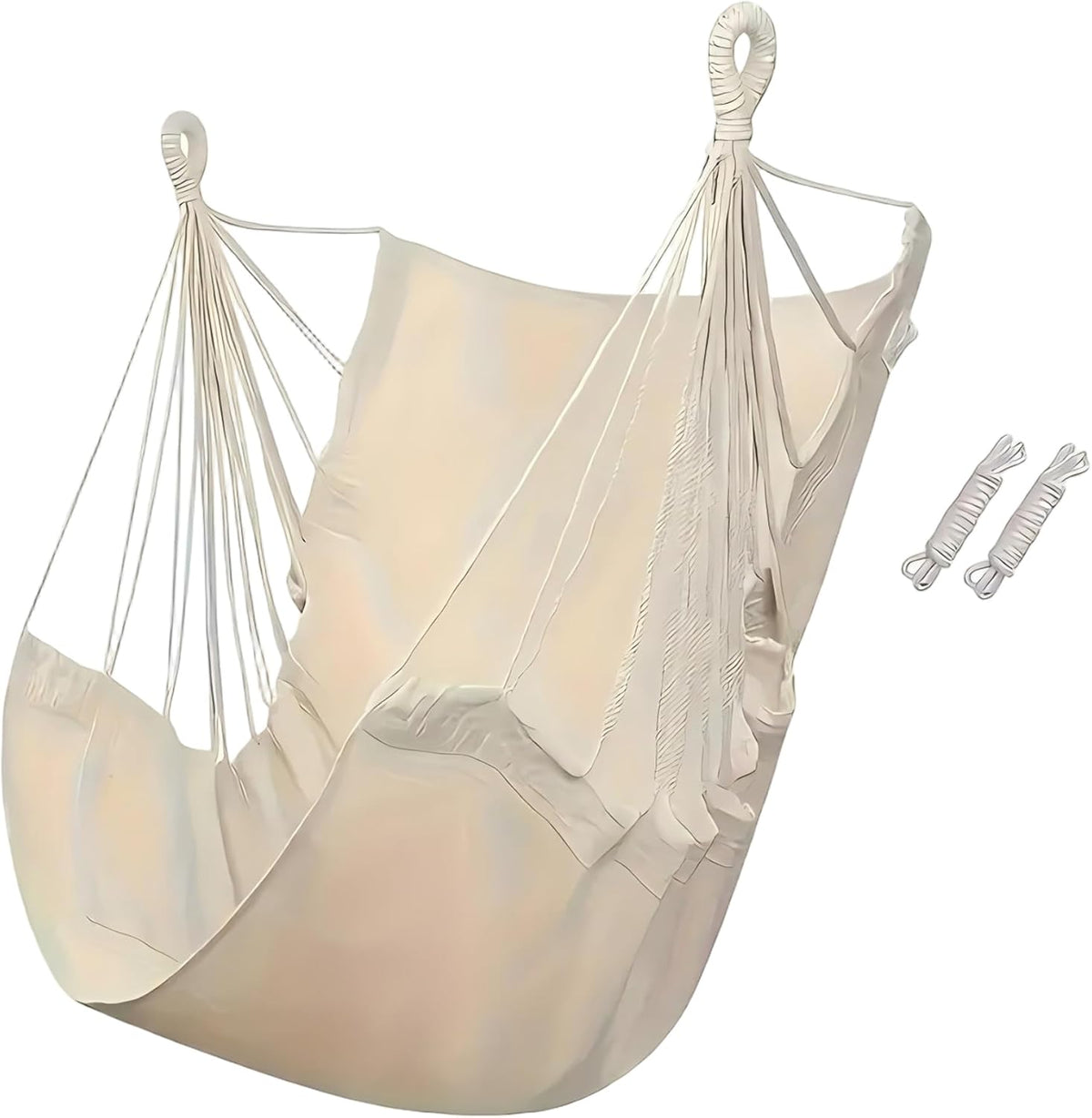 Hammock Chair Swing Comfortable Breathable Cotton Canvas Hammock Swing 400Lbs Portable Hanging Chair for Outdoor, Home, Patio, YardHammock