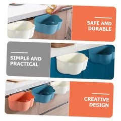 3pcs Garbage Cans for Kitchen Hanging Trash Can Waste Container Bins Lids Easy to Clean