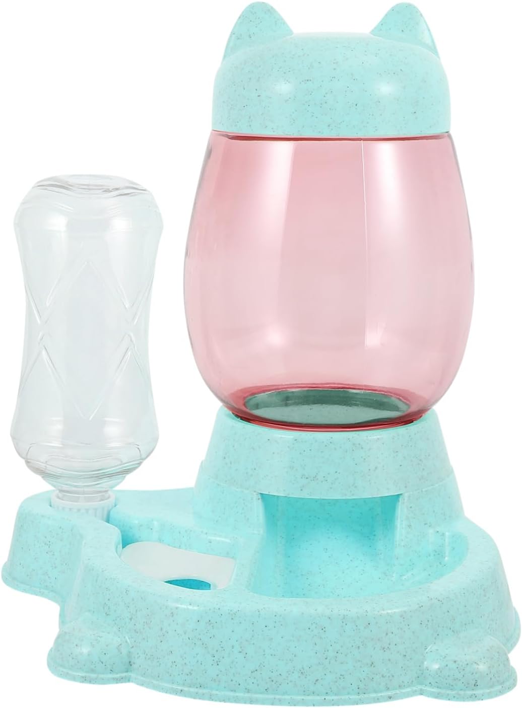 BESPORTBLE Automatic Cat Water Dispenser Non-Spill PET Bowl 2-in-1 Cat Food and Water Feeder Flip Design Practical Automatic PET Waterer