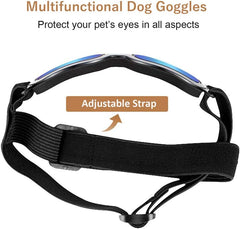 Dog Sunglasses Pet Goggles Eyewear UV Protection Waterproof Pet Sun Glasses Adjustable Strap for Dogs Puppies Cats