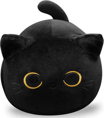 Soft Black Cat Plush Toy Pillow - Stuffed Animal for Kids, Boys & Girls Gifts