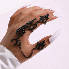 Hand Chain Bracelet Ring, Adjustable Finger Jewelry Set