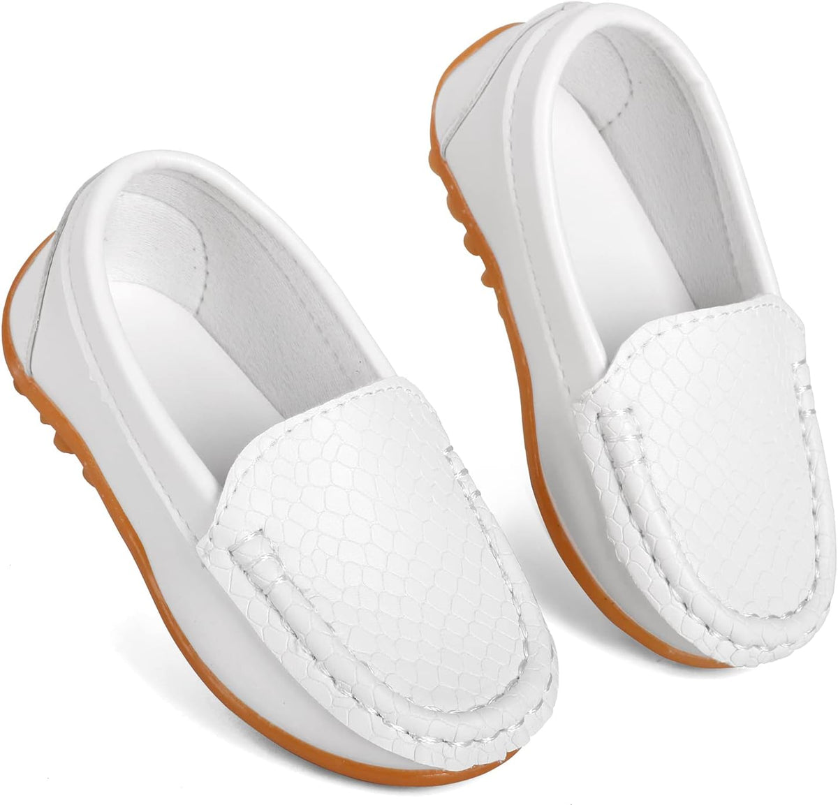 QIETION Toddler Little Kid Boys Girls Soft Slip On Loafers Dress Flat Shoes