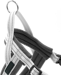 Pet Leash Harness, Reflective Tape Portable Dog Vest Harness for Traveling for Hiking (L)