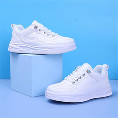 Generic Boy's Girl's Unifor𝐦 Low Top Sneakers White Tennis School Walking Shoes Lightweight Toddler Kids Sneakers Casual Shoes