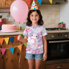 Girls Henley Shirt Short Sleeve T-Shirt Casual Summer Tee Novelty Tops for Toddler 2-12T