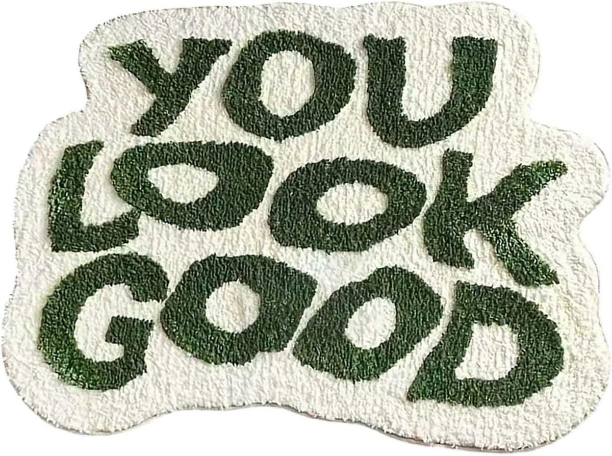 Get Naked Bath Mats, 35.4" X 23.6" Machine Washable Absorbent Ultra Think Non Slip Bathroom Rugs,Soft Irregular Shaped Cozy Bathroom Mat Quick Dry for Shower Floor Bathtub Shower Room Kitchen Decor