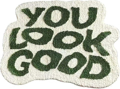 Get Naked Bath Mats, 35.4" X 23.6" Machine Washable Absorbent Ultra Think Non Slip Bathroom Rugs,Soft Irregular Shaped Cozy Bathroom Mat Quick Dry for Shower Floor Bathtub Shower Room Kitchen Decor