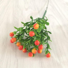 Artificial Flowers Simulation Large Particles Milan Grain Flower Trough Flower Arrangement Accessories Potted Decorative Green Plants Plastic Flowers for Home (Purple)