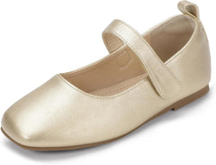 Hehainom Girls Dress Shoes Flower Girl Toddler Little Big Kids Square Toe Flats Mary Jane Wedding School Shoes
