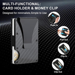 Premium Scratch - Resistant Minimalist Wallet with Money Clip - Slim Card Holder for Men & Women, Ideal Father's Day Gifts