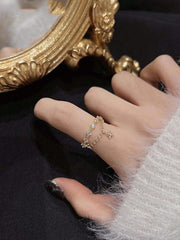 Chain Ring Light Luxury Exquisite Fashionable Open Jewelry for Women