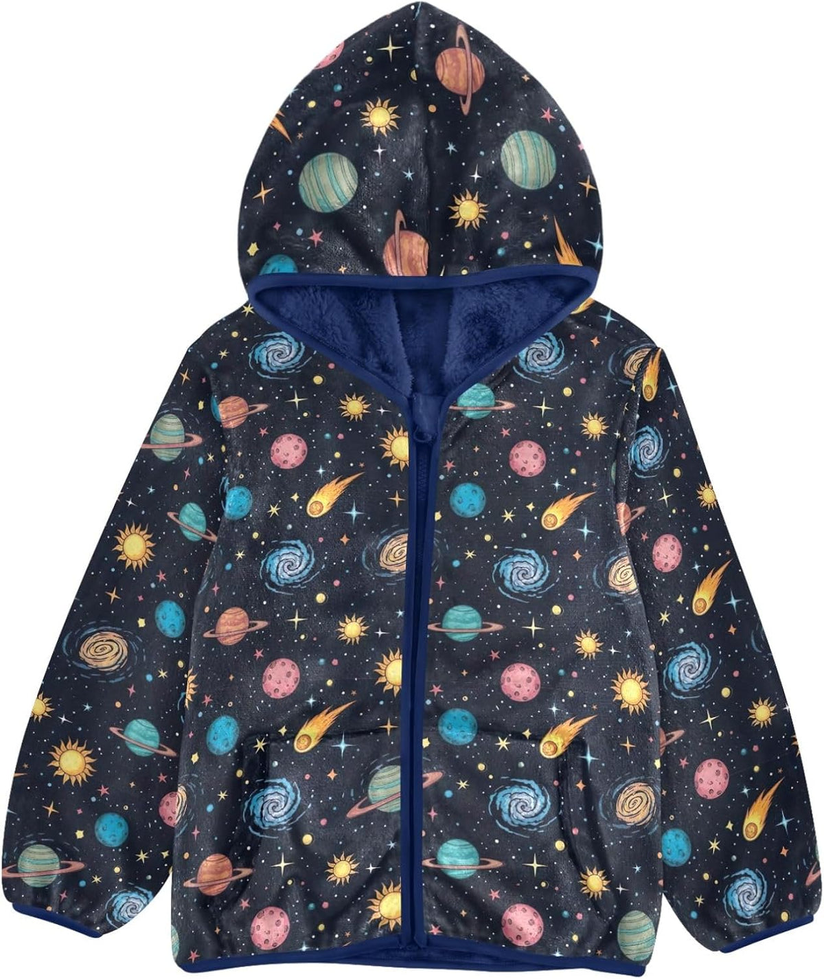 Colorful Planets Toddler Boys Winter Coat Comfy Winter Coats for Kids 3T