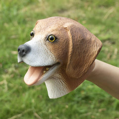 Dog Hand Puppets, Rottweiler & Beagles & French Bulldog 3 pcs Latex Animal Toys, Realistic Puppets Gift for Kids