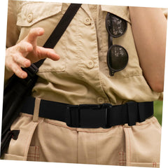 BESTYASH Mens Adjustable Elastic Hiking Belt Nylon Web Belt for Outdoor Activities Travel Training Minimalist Non-metal Buckle Design Comfortable Fit for Men and Women