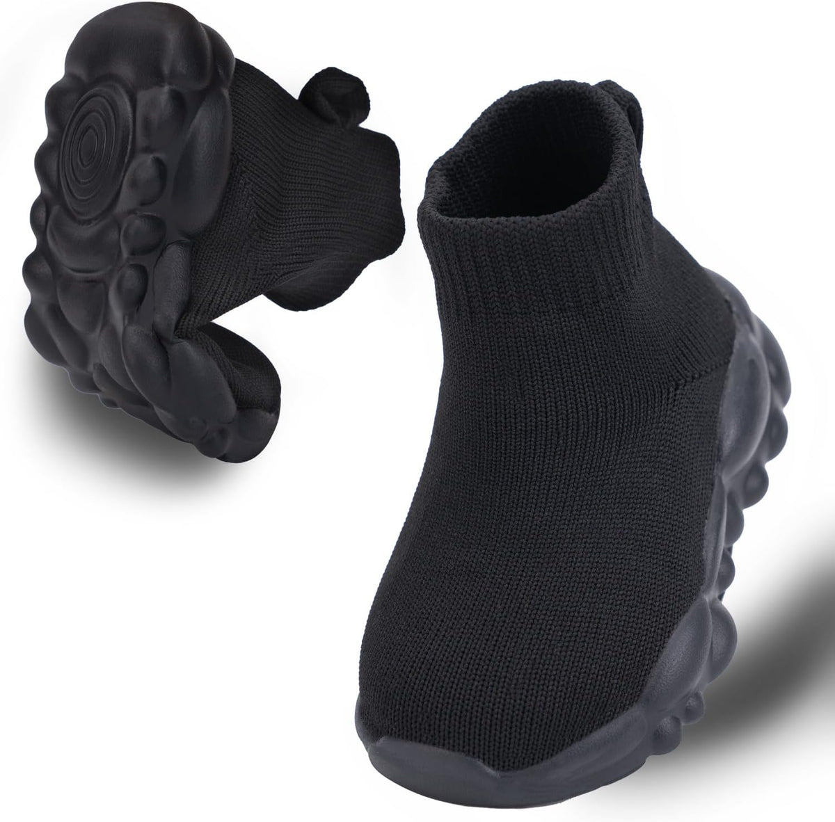 Boys and Girls Indoor Non-Slip Baby Toddler Shoes Breathable mesh Surface Lightweight Elastic Socks Shoes Memory Soles Protect Toes Outdoor Sneakers