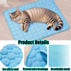 2025 Upgrade Kittra Cooling Mat for Cats, Cool and Healthy Cooling Bed for Cats, Foldable Pet Coolings Mat for Cats Dogs, Easy Clean Summer, Keep Your Pet Cool and Comfy in Summe (XS-Dark Gray)