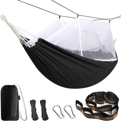 Anyoo Camping Hammock with Mosquito Netting and Tree Straps - Sturdy Up to 450lbs for Outdoor, Backyard, Backpacking, Hiking