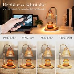 Candle Warmer Lamp with Timer: 2 Pack Height Adjustable Candle Lamps with 4 Bulbs Dimmable Wax Melt Warmer Home Bedroom Office Decor Mothers Day Mom Gift for Women