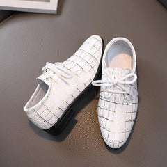 Boys Pointed Toe Dress Shoes Boy’s Dress Oxford Formal Shoes Toddler Lace Up Loafer Wedding Shoes Big Girls Dress Shoes