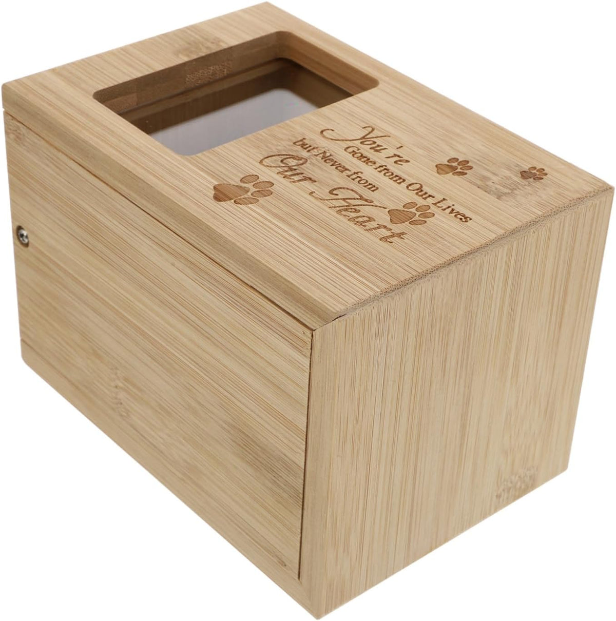 DECHOUS Pet Wooden Cremation Urn for Cats Dogs Cinerary Box for Pet Ashes Memorial Keepsake Storage for Animals