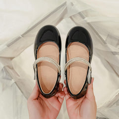 Girls Dress Shoes Paten𝐭 Ballerina Flat𝐬 Kids Toddler Girls Mary Jane Low Heels Student Uniform Shoes for School