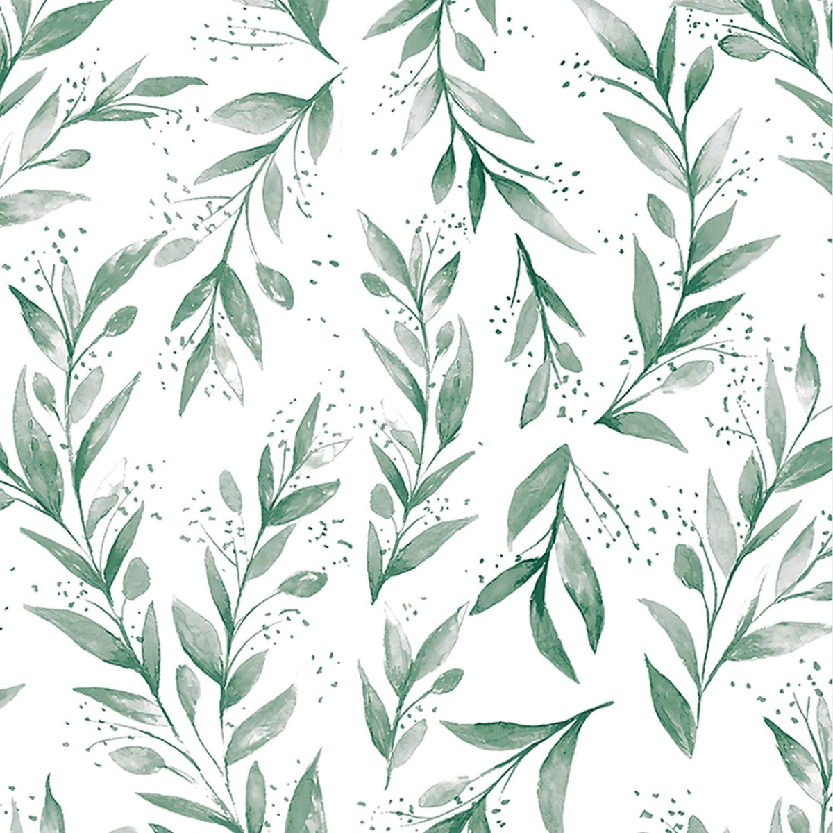 Green Leaf Wallpaper Peel and Stick Self Adhesive Wall Paper Coverage Decorative Floral Contact Paper for Home and Office,17.5 x 118 inch