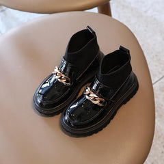 IWIHMIV Toddler Girl Ankle Boots Little Girls Shoes Girls Snow Boots Non Slip Shoes for Toddlers Breathable Knit Sock Boots