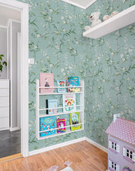 Floral Peel and Stick Wallpaper - Self Stick Flowers Wall Paper for Bedroom Kitchen- Renter Friendly Mural Cabinets Contact Paper (Spring Red Floral, Sample - 17.7" X 78.74")