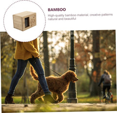 Alasum Decorative Urns Decorative Urns Doggie Pet Memorial Keepsake Urns Wooden Pet Cremation Urn Pet Cinerary Casket for Pet Cats Dogs Funeral Decorative Urns Doggie Doggie
