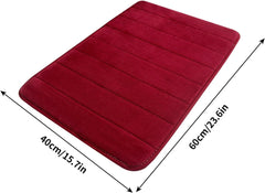 Generic Plush Bathroom Rugs Bath Mat, Soft Solid Color Non-Slip Bath Rugs, Extra Soft & Water-Absorbent, Machine Washable Quick Dry, 40x60cm (17 inches X 24 inches), White115