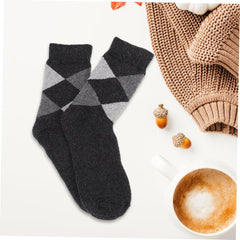 3 Pairs Men Cashmere Socks Mens Loafer Socks Mens Casual Socks Men's Cashmere Socks Plush Socks for Men
