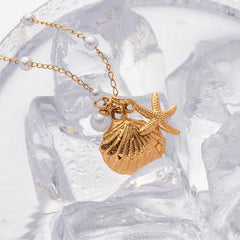 Layered Pendant Necklace for Women, Ocean-Inspired Jewelry for Summer Getaway Style