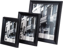 kieragrace KG Claire Photo Frame - Black W/ Leaf Border, 5" x 7"