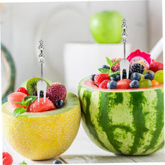 Beadable Stainless Steel Fruit Fork Diy Tableware for Appetizers and Desserts Versatile Household Cutlery Elegant Design for Special Occasions
