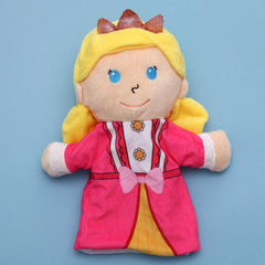 Castle Hand Puppets Fairy Tales Queen & King, Princess & Prince, Elf & Witch Plush Toys Role-Play Toy Puppets for Kids Storytelling Imaginative Pretend Play Teaching Preschool(Prince)