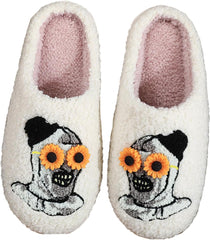 Women's Plush Heart Love Slippers - Blue Eyes Mushroom Cat Ears Retro Memory Foam Soft Plush Home Shoes